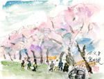 水彩画/宮川堤